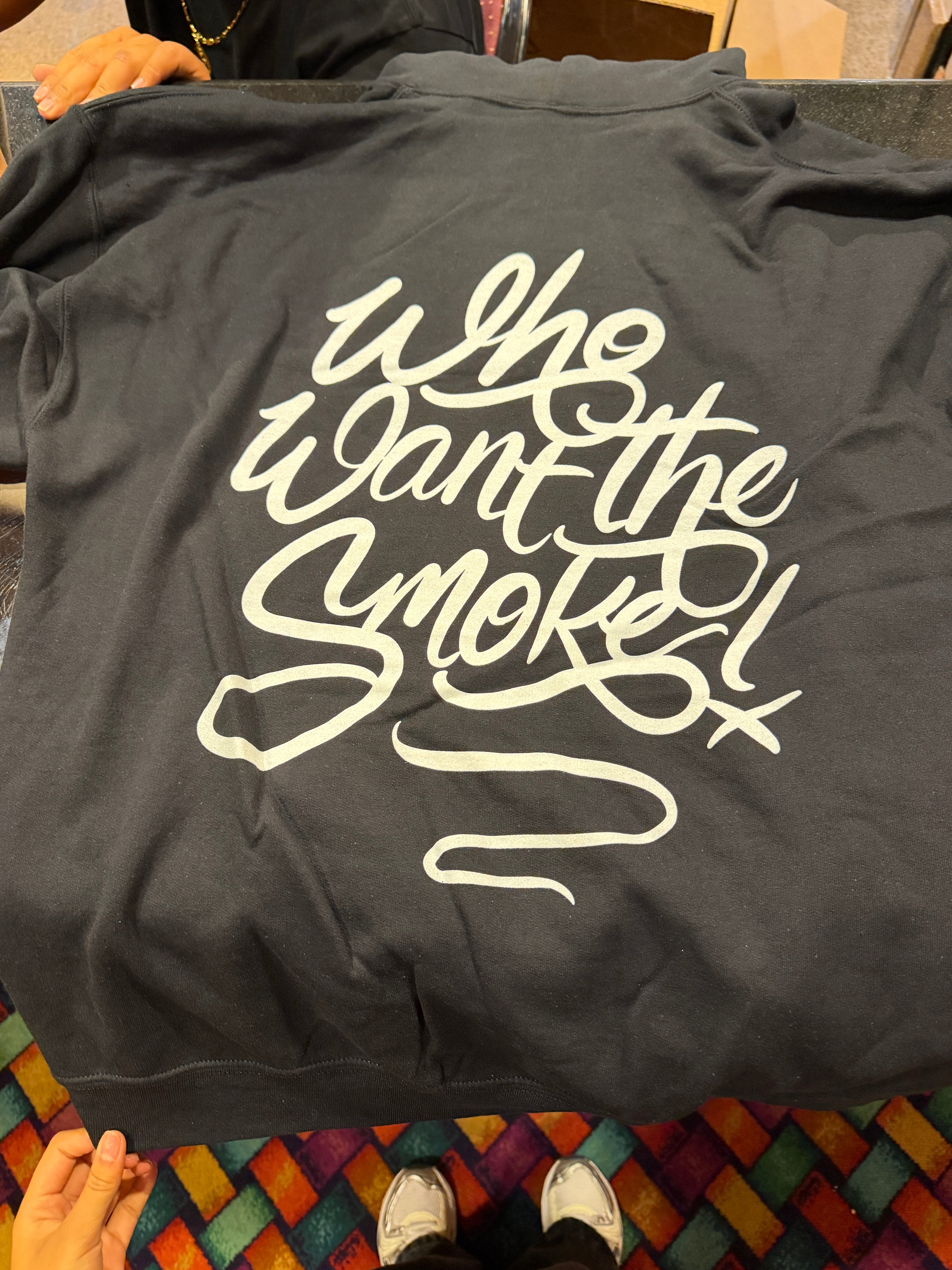 WWTS - HOODIE - BLACK W/WHITE PRINT
