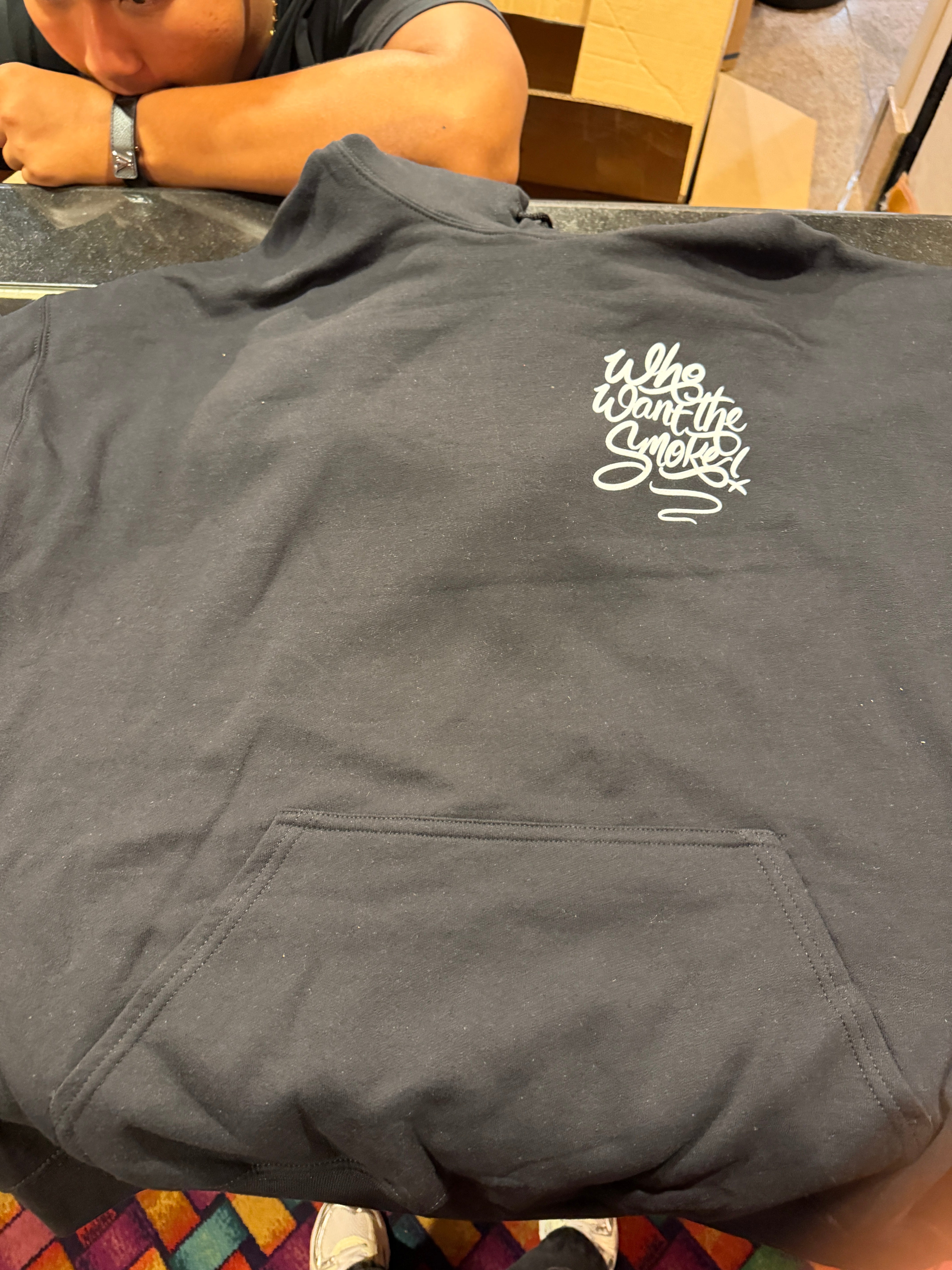 WWTS - HOODIE - BLACK W/WHITE PRINT