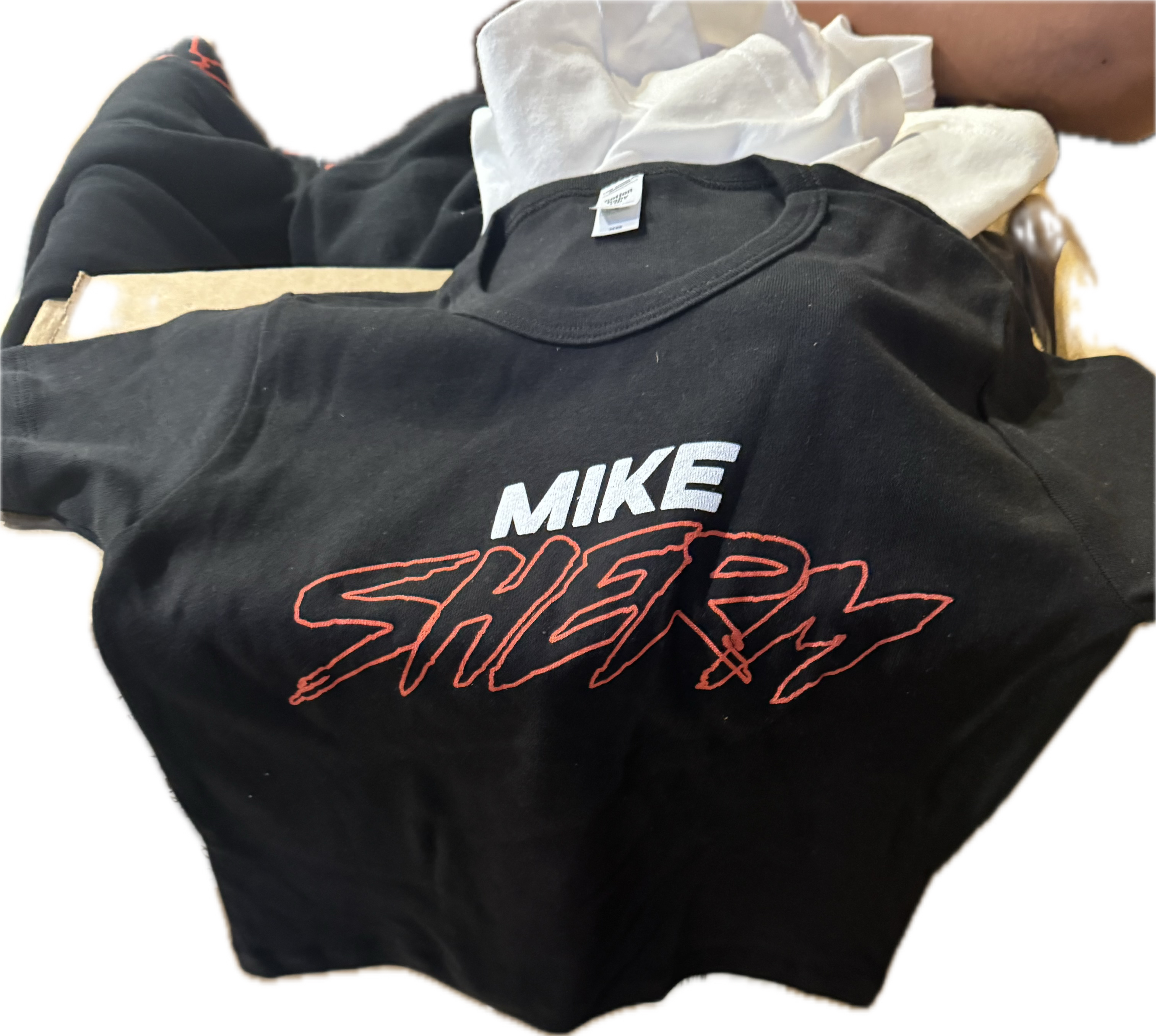 MIKE SHERM - LOGO BABY CROP BLACK